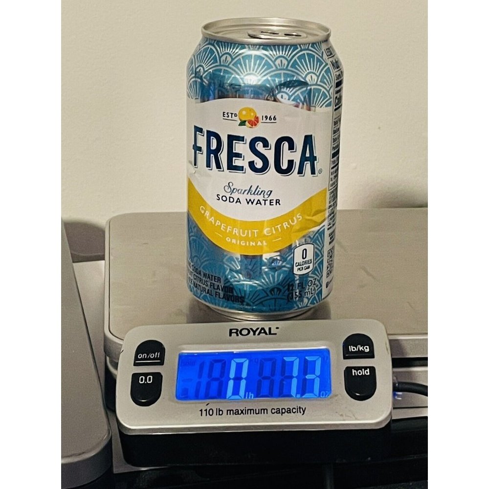 Fresca Sparkling Soda Pop New Sealed Factory Error 1/2 Empty Full Pop Can RARE